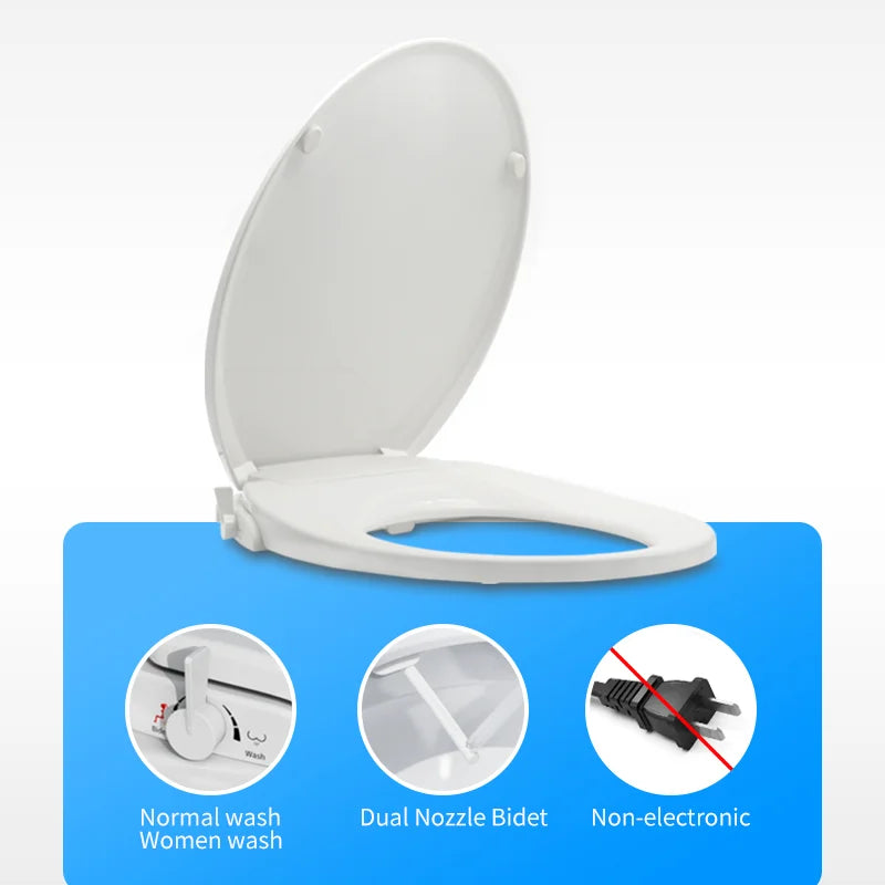 Slow Closing Seat with Bidet for front and rear cleansing