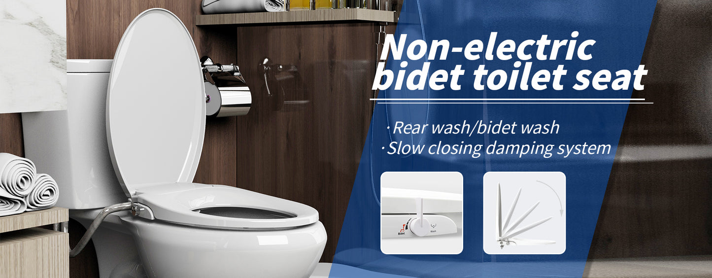 Slow Closing Seat with Bidet for front and rear cleansing